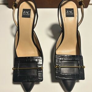 Zac Posen Black Leather Heels